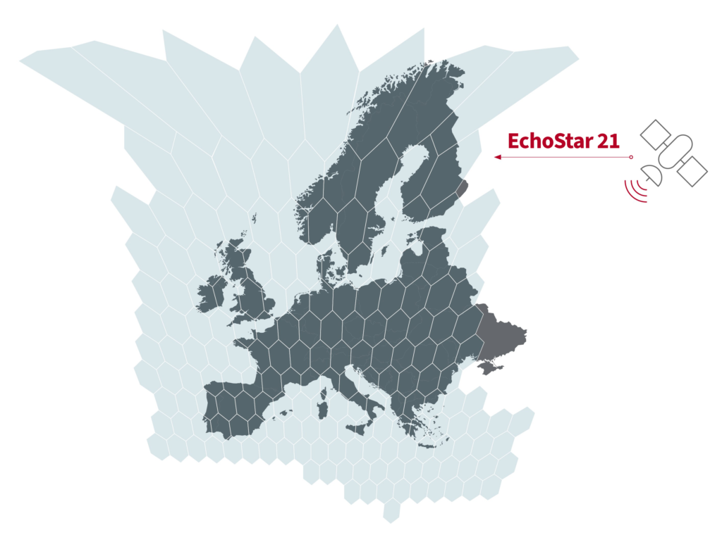 EchoStar 21 Coverage Map